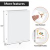 Itopfox 3 Ring Binder Bulk Pack, Clear View Binder for Office & School Supplies, PVC-Free & Non-Stick, White, 12 Pack - 2 of 4