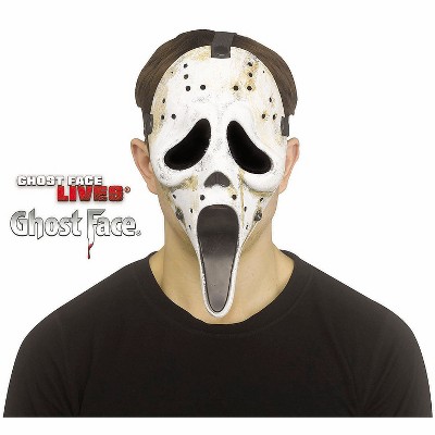 Fun World Ghost Face Adult White Hockey Halloween Costume Mask - White One Size