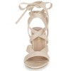 Allegra K Women's Open Toe Front Crisscross Chunky Heel Lace Ups Sandals - 3 of 4
