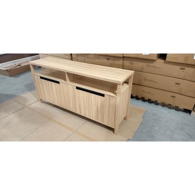 Farmhouse TV Stand for 75/80 Inch TVs, Long Entertainment Center w/ 6 Storage Drawer &Soundbar Shelf, Television Consoles Stands for living room