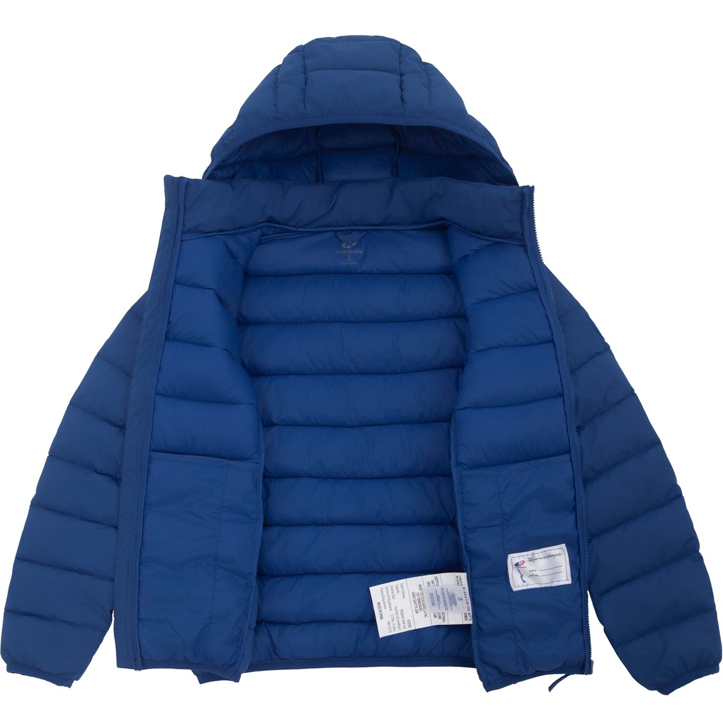 Куртка Rokka&Rolla Stand Up Collar Light Puffer Jacket-Blue для мальчиков, цвет: Синий — фото 7