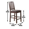 Rubberwood Solids and Engineered Wood Counter Chair (Set of 2) with Removable Seat Cushion, Footrest, and Corner-Blocked Construction - 2 of 4