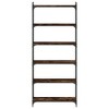 vidaXL Bookcase Storage Bookshelf Display Book Cabinet Engineered Wood - Smoked Oak 31.5" Width 74" Height - 4 of 4