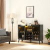 LOVMOR Home Coffee Cabinet with Wine and Glass Rack - 3 of 4