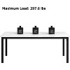 coucheta 71'' Industrial Dining Table for 6-8 People, Wooden Rectangle Long Dinner Kitchen Table with Metal Legs, for Kitchen, Dining, Living Room - 3 of 4