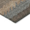 Chocolate Gray And Green Striped Washable Indoor Outdoor Area Rug - 4 of 4
