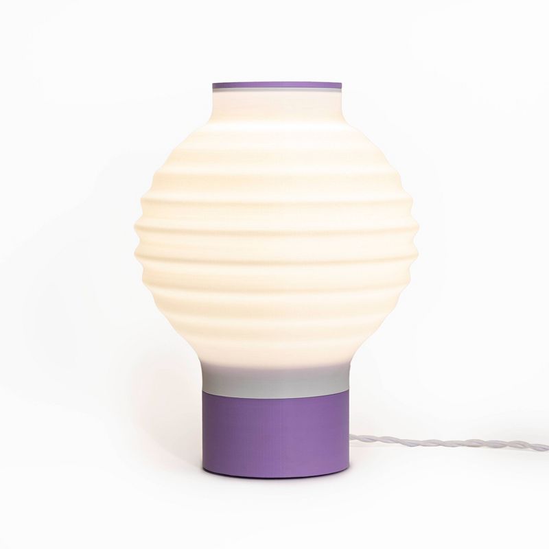 15" Asian Lantern Vintage Traditional Plant-Based PLA 3D Printed Dimmable LED Table Lamp White - JONATHAN Y, 3 of 8