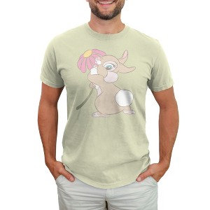 Men's Bambi Flower Miss Bunny T-Shirt - 1 of 4