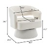 TIRAMISUBEST Swivel Barrel Chair, Velvet Accent Armchair 360 Degree Swivel Club Chair for Living Room Bedroom Reception Room - 4 of 4