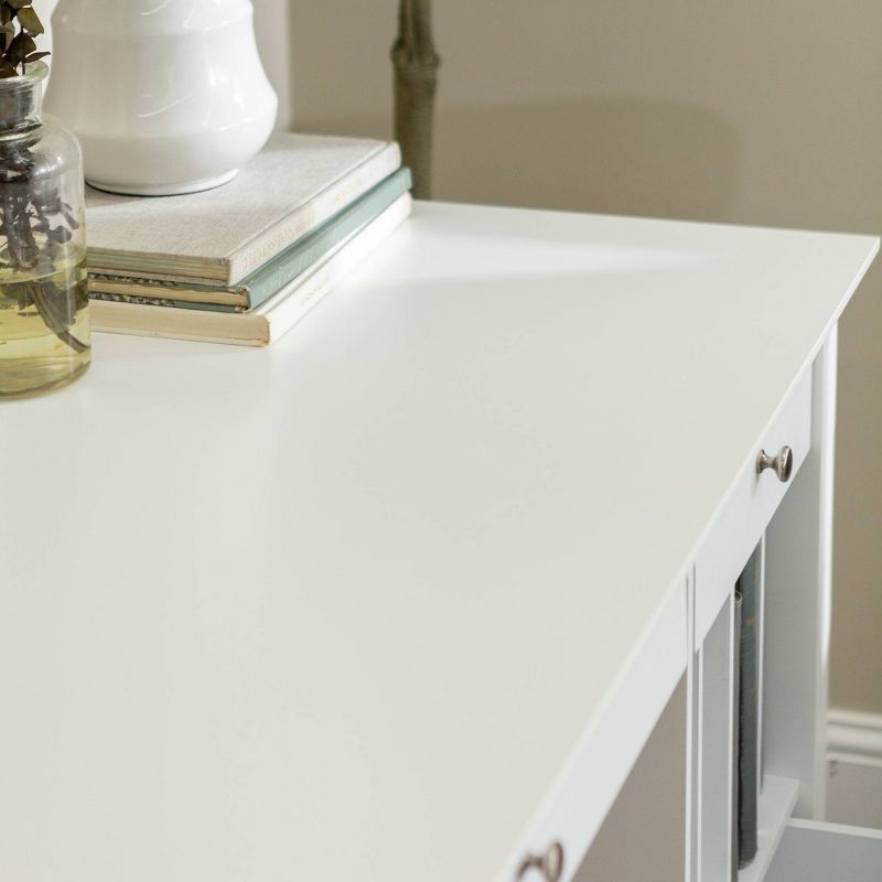 Home Office Deluxe Storage Computer Desk White - Saracina Home, 4 of 12