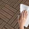 Gulches 20pcs Wood Deck Tiles , DIY Interlocking Decking Tiles, Floor Tile, Durable, Maintenance, Waterproof, Indoor Outdoor,  Light Coffee - 3 of 4