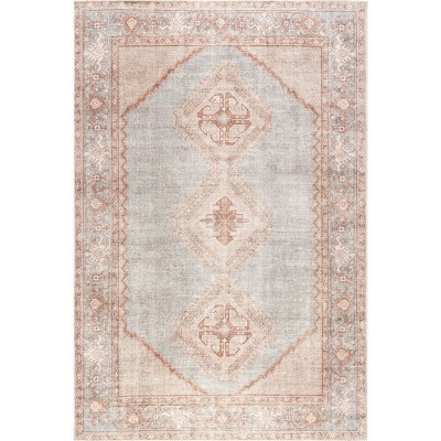 Nuloom Green Haven Collection Recycled Cotton Machine Washable Indoor Area Rug, 5' x 8', Light Brown