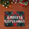 Unique Bargains Christmas Place Mats Linen Red Green 13"x17.7" 2 Pcs - 2 of 4
