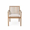 Christopher Knight Home Sierra Rustic Acacia Wood Patio Dining Chair with Cushions (Set of 2) - 4 of 4
