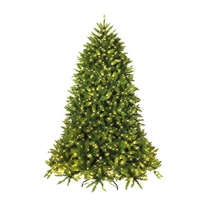Tangkula 5'Artificial Green PVC Christmas Fir Tree w/ Metal Stand and 450 LED Lights