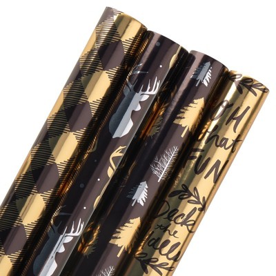 black gift wrapping paper