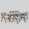 Della-Hermosa 7pc Acacia Wood Dining Set - Gray - Christopher Knight Home - image 2 of 4