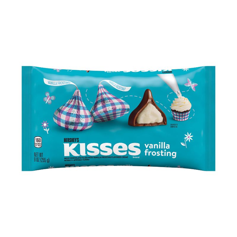 Hershey&#39;s Kisses Milk Chocolate Vanilla Frosting Easter Candy - 9oz, 1 of 6