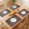 REGALWOVEN Placemats Set of 6 Leather Placemats for Kitchen Dining Table Decor Heat Resistant Table Mat - 3 of 4