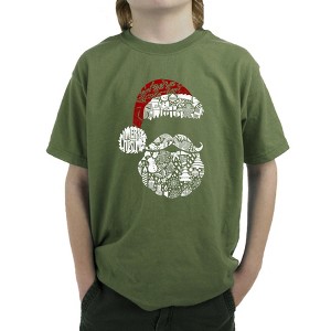 LA Pop Art Santa Pics - Boy's Word Art T-Shirt - 1 of 4