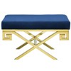 Modway Rove Velvet Performance Velvet Bench Gold Navy - 2 of 4
