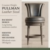 Maven Lane Pullman Upholstered Kitchen Stool with Vegan Leather Cushion Seat, Set of 3 - 2 of 4