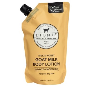 Dionis Goat Milk Body Lotion Refill Pouch Milk & Honey, 16.9 oz - 1 of 4