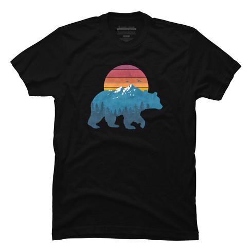 Men's Design By Humans Bear Peaks By gloopz T-Shirt - image 1 of 2