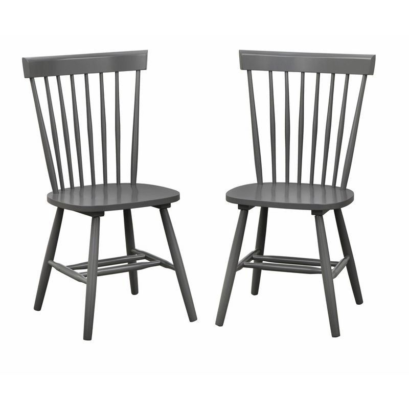 Set of 2 Venice High Back Contemporary Windsor Dining Chairs - Buylateral, 1 of 11