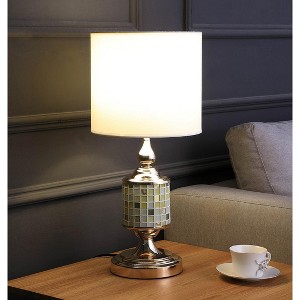 MAYEERTY 23inch Rose Gold Bohemian Glass Mosaic Modern Table Lamp for Living Room - 1 of 4
