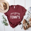 Simply Sage Market Life Is Better With Tennis Short Sleeve Tee - 3 of 4