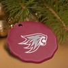 California State University Chico Primary Logo Porcelain Scalloped Holiday Christmas Tree Ornament - 4 of 4