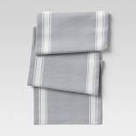 Cotton Striped Bistro Table Runner Gray - Threshold™
