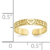 Black Bow Jewelry Heart Toe Ring in 10 Karat Yellow Gold - 3 of 4