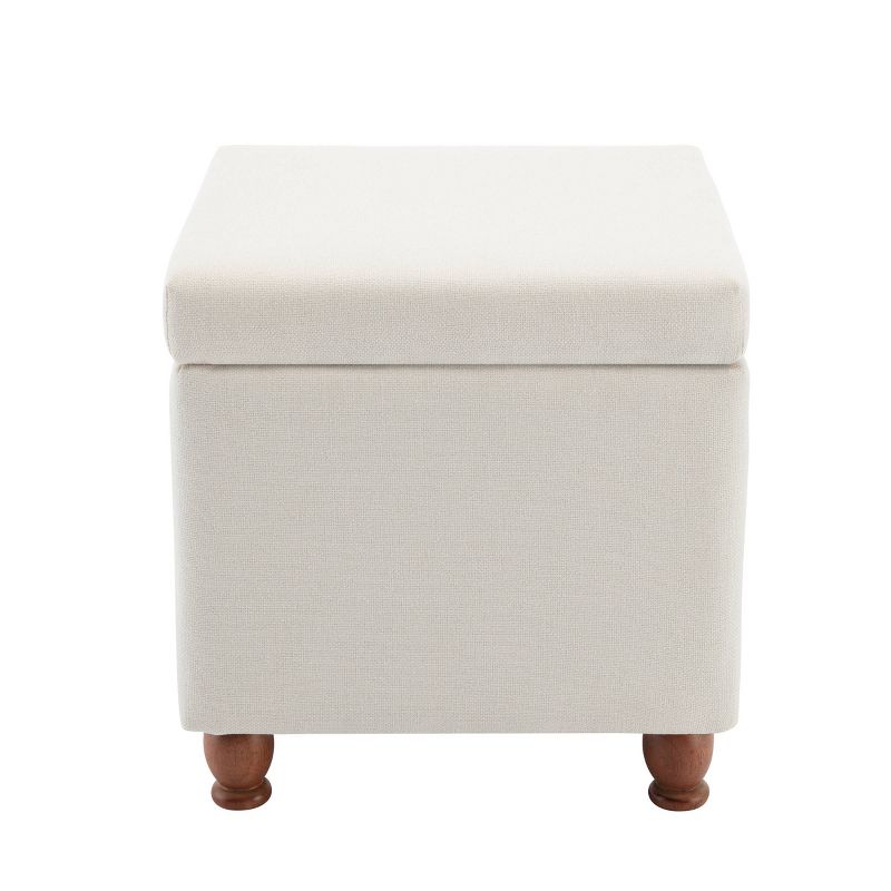 Rectangle Storage Ottoman with Hinged Lid - WOVENBYRD, 3 of 13