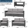 Garvee 5 Piece Outdoor Patio Furniture Sets, Wicker Conversation Set for Porch Deck, Rattan Sofa Chair with Cushion - 4 of 4