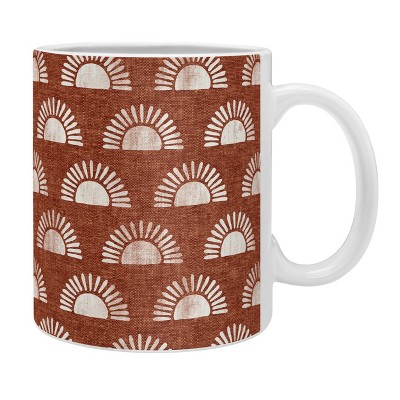 Little Arrow Design Co block print suns on rust Coffee Mug - Society6