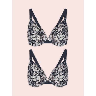 Leading Lady The Paulette - Underwire Allover Lace Nursing Bra 2-Pack
