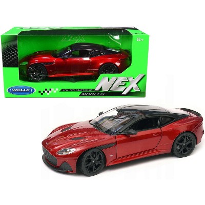 Aston Martin DBS Superleggera Red Metallic with Black Top "NEX Models" 1/24 Diecast Model Car by Welly