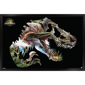 Trends International Jurassic World: Rebirth (2025) - T. Rex Silhouette Framed Wall Poster Prints - 1 of 4