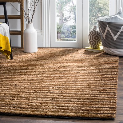 Eco-Friendly Ivory Jute Hand-Knotted 9' x 12' Area Rug