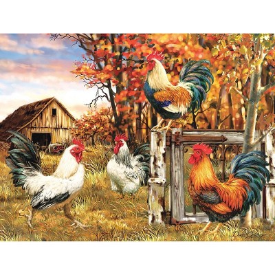 SUNSOUT Rooster Walk 500 Piece Jigsaw Puzzle - Oleg Gavrilov Artwork 18x24 Inches