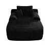 Dexmalle Soft Corduroy Black Oversized Upholstered Sleeper Sofa Bed - 4 of 4
