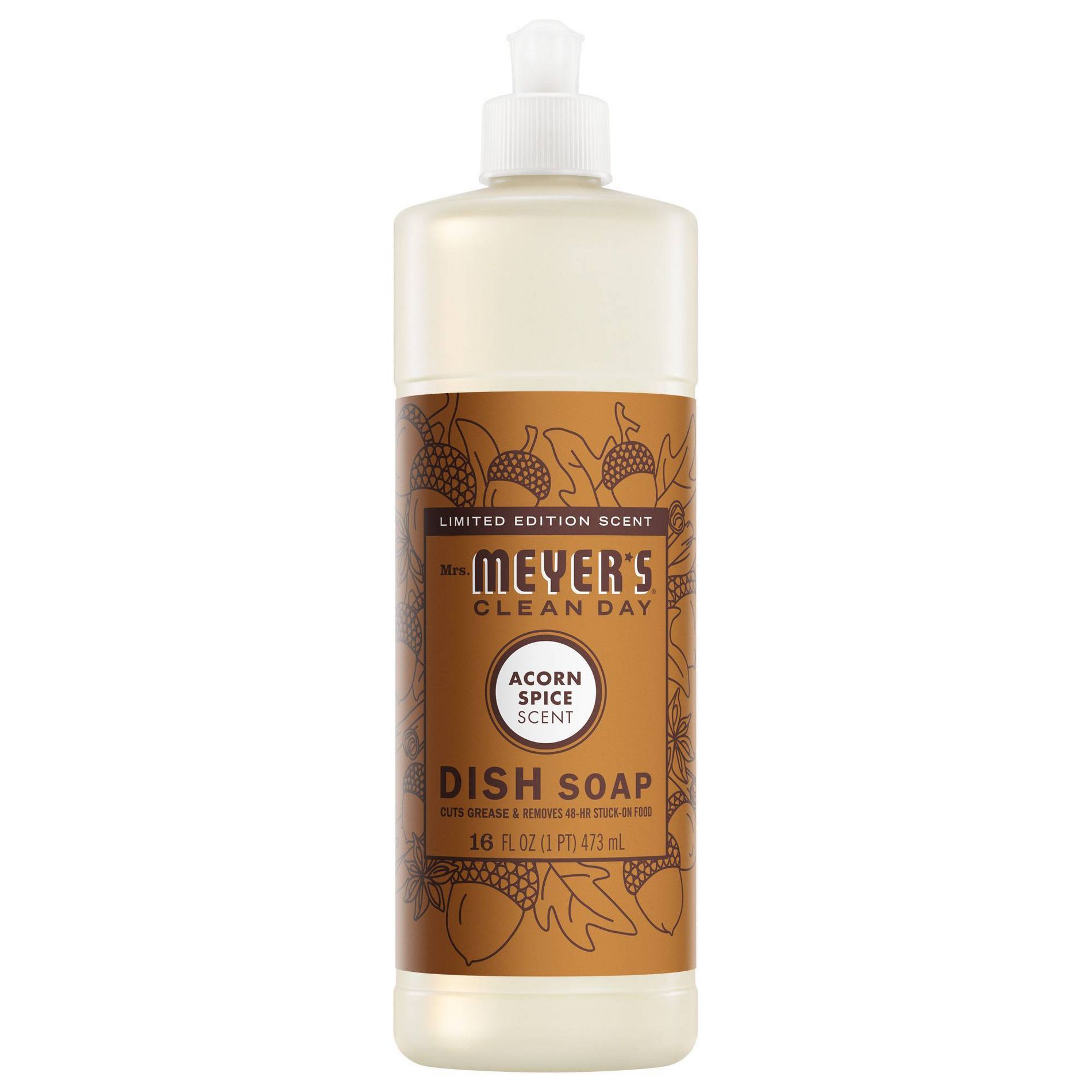 Mrs. Meyer's Clean Day Liquid Dish Soap - Acorn Spice - 16 fl oz: Paraben-Free, Multi-Surface, Removes Grease