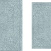 Knightsbridge Stylish And Comfortable Traditional Chain Design 2 PC Cotton Bath Rug Set 17"x24" & 21"x34" Ivory - 4 of 4