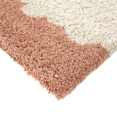 Pink and Multicolor Synthetic Shag Kids' Area Rug