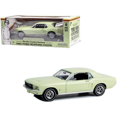 1967 Ford Mustang Coupe Limelite Green Metallic She Country Special - Bill  Goodro Ford 1/18 Diecast Model Car by Greenlight