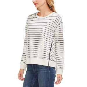 Vince Camuto Womens Zipper Trim Sweatshirt - 1 of 1