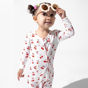 Bellabu Bear Baby Cherry On Top Bamboo Convertible Footie - 1 of 4