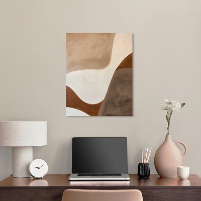 Abstract Beige and Brown Canvas Wall Art, 20" x 24"